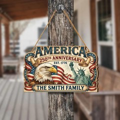 Personalized Wooden Custom Home Decor Wall Sign with Rope