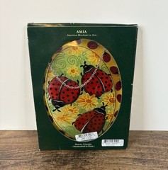 Amia 7” Stained Glass Ladybug Suncatcher In Box Sun Catcher Bugs Chain Window