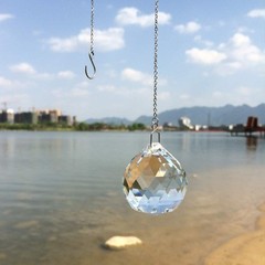 Crystal Prism Ball Window Suncatcher Rainow Maker 30mm/1.18 Inches With Chain Fo
