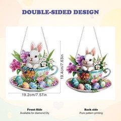 HEIBAGO Bunny-3 Diamond Art Suncatcher