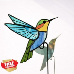 Nuvos AEON Stained Glass Hummingbird Suncatcher