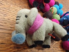 Felt Mobile Elephant Natural Wool Handmade Bell Boiled Felt Colorful Simple New