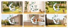 Moon Green Leaf Dog Sunlight Catcher Outdoor Light Catcher Window Hanging Gift