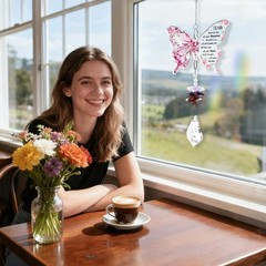 50th Birthday Gifts for Women Butterfly Crystal 50th Birthday Suncatcher 1976…
