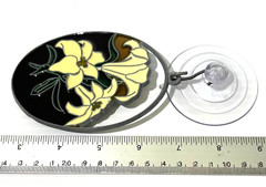 Rafaelian faux stained glass Suncatcher ornament Lily flowers Suction Cup Hook