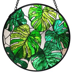 Monstera Leaf Suncatchers Stained Glass Window Decor for Plant Lovers