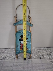 ESTATE Suncatcher Painted Glass SNOWMAN Sleigh Holiday Winter Window Decor