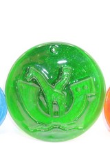 Set Of 3 VTG Holmegaard Michael Bang ~ Noah’s Ark Suncatchers ~ Studio Art Glass