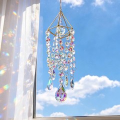 HDCRYSTALGIFTS Crystal Suncatchers for Window Hanging Glass Wind Multi Color