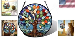 Blue Glass Suncatcher Decor – Birthday Gift for Her