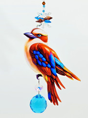 Kookaburra Crystal Suncatcher gift, home decor rainbow bird suncatchers