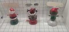 Lot of 3 Solar Powered Dancing Figures Christmas Santa Elf Reindeer – NEW