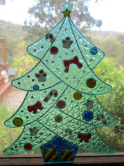 Hanging Christmas Tree – Festive Season Window Decoration – Sun & Light Catcher