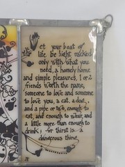 7″X5″ Boat Of Life Hanging Stained Glass Love Friends Cat Dog Pipe Food Clothes