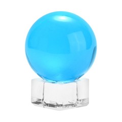 40mm/1.6 Inch K9 Crystal Glass Ball with Stand Solid Crystal Ball [Blue]