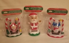 3 PC Set SOLAR DANCING SANTA, SWINGING SANTA & SNOWMAN on base