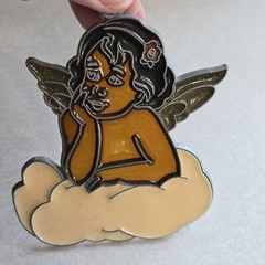 Angel Cherub Suncatcher Ornament Stained Glass Style Acrylic