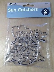Tiny Crafts Suncatchers 2 pc Butterfly/Beetle