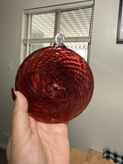 Blown Glass Hanging Wall Ornament Candies Red Yellow Green Metallic