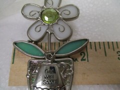 Ganz Stained Glass Suncatcher Flower Pot with metal Charm ~ You’re the Best(F13)
