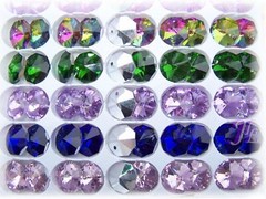 50 Agrade 14mm Octagon Crystal Suncatcher Beads, silver pendant craft chandelier