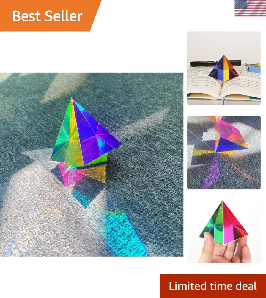 Translucent 60mm Color Pyramid Prism – Stunning Art Décor for Home & Office