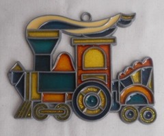 Train Coal Train Suncatcher Locomotive Multicolor Metal Resin 4-1/2″ x 3-1/2″ H