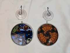 Lot Of 2 Small Round Suncatchers 3.5 in Glassmasters