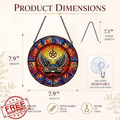 365RUSTIC Brothers Movie Stained Glass Sun Catcher 7.8 in