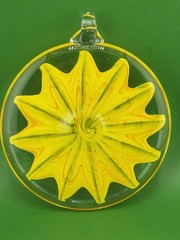 Hand blown Glass Suncatcher Mandala Crafted By Chris Sherwin