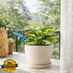 Nuvos AEON Stained Glass Hummingbird Suncatcher