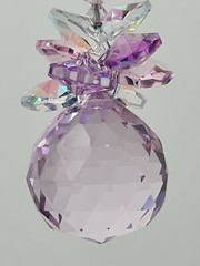 Crystal ball suncatcher pink mauve tones, suncatchers handmade AU gifts for her