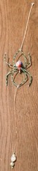 Handcrafted Green Beaded Spider Suncatcher-Hanging Spider Buddy Window Charm