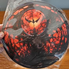 Abstract Bat Red Black Orange Plastic Suncatcher for Any Room Adults