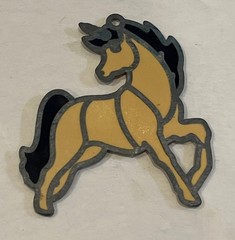 Vintage 80s Unicorn Sun Catcher Window Ornament Fantasy Art Glass