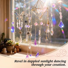 500 Pcs DIY Suncatchers Kits Adults Crystal Sun Catchers Rainbow Maker Art Home