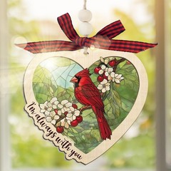 Memorial Cardinal Suncatcher Ornament – Sympathy Gifts for Loss of Loved One, Tr