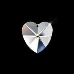 Asfour Crystal Heart-Shaped Suncatcher Prisms (28×28)mm #870 – Box of 308