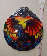 Dragon Suncatcher Hanging Artwork Vibrant Colorful Dragon