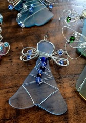 Angel Lot Of 8 Acrylic Ornaments Sun Catcher Stained Glass Seaglass New