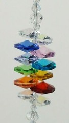 Rainbow Angel crystal suncatcher #4 chakra hanging suncatchers made in Australia