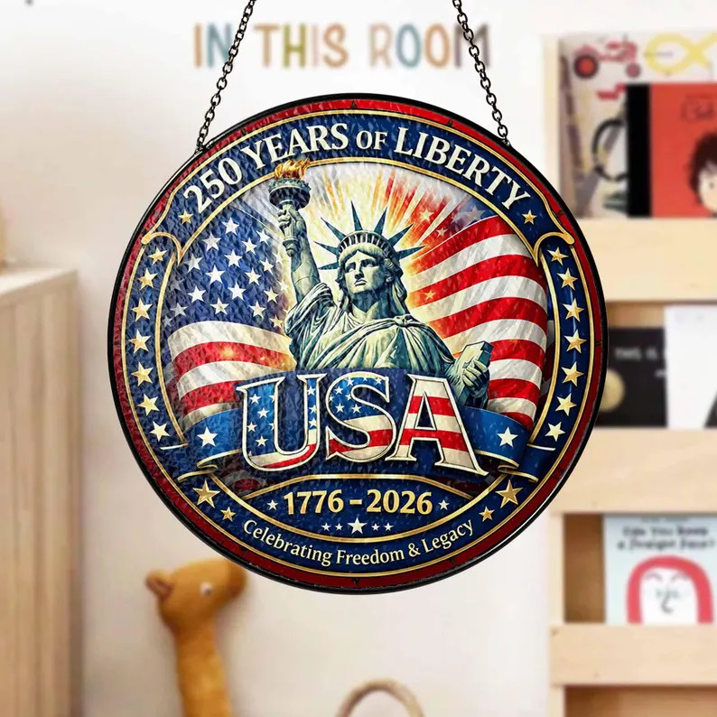 United States Years of Freedom Stained Glass Suncatcher