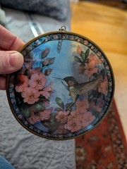 Carolyn Shores Wright Glass Hummingbird Suncatcher Set Of 2