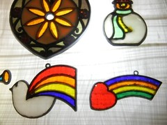 15 Acrylic & Metal Frame Baked ‘Stain Glass’ Suncatchers-See Seller Description