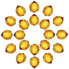20Pcs Crystal Ball Prism 30mm/1.2″ Decorative Ball Suncatcher Beads Amber
