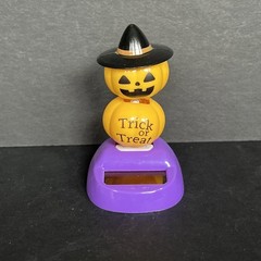 Solar Powered Dancing Bobblehead Toy From Japan Halloween Stacked Pumpkins