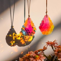 2pcs Crystal Calabash Suncatcher Prisms, Rainbow Maker Wedding & Christmas Decor