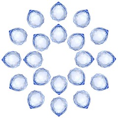 20Pcs Crystal Ball Prism 30mm/1.2″ Decorative Ball Suncatcher Beads Blue