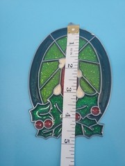 Vintage Suncatchers Holiday Candle And Santa Seasonal Decore Hanging