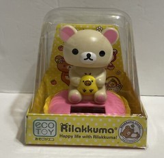 Solar Dancing Rilakkuma Bear Bobble Toy,4”tall